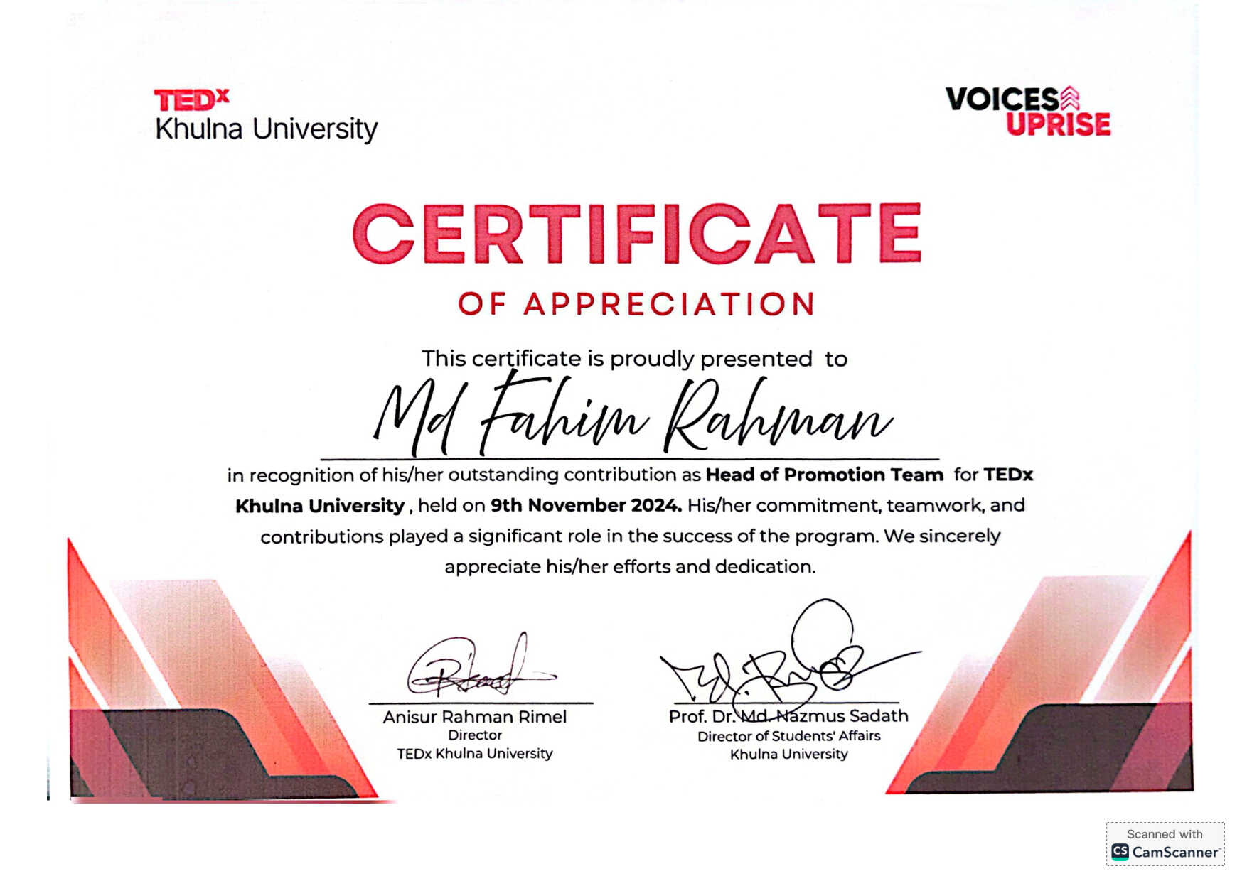 Certificate