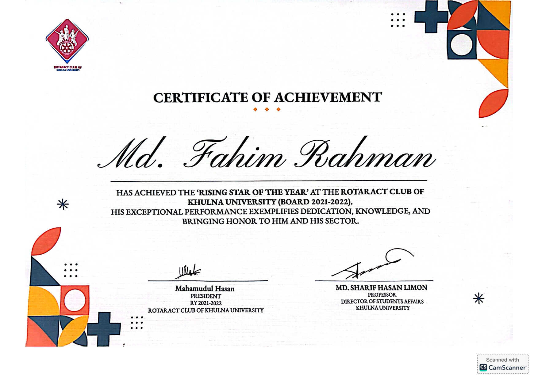 Certificate