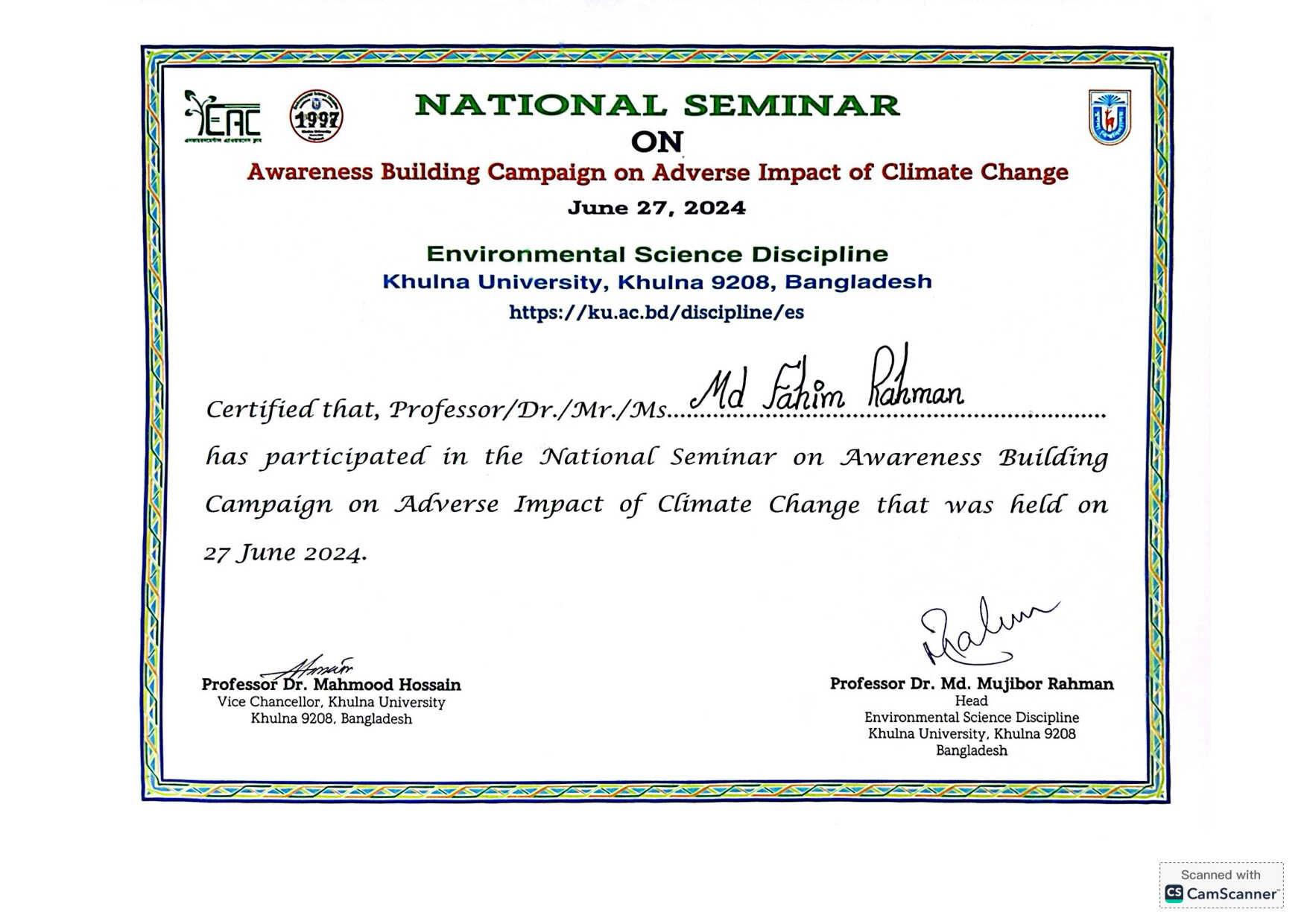 Certificate